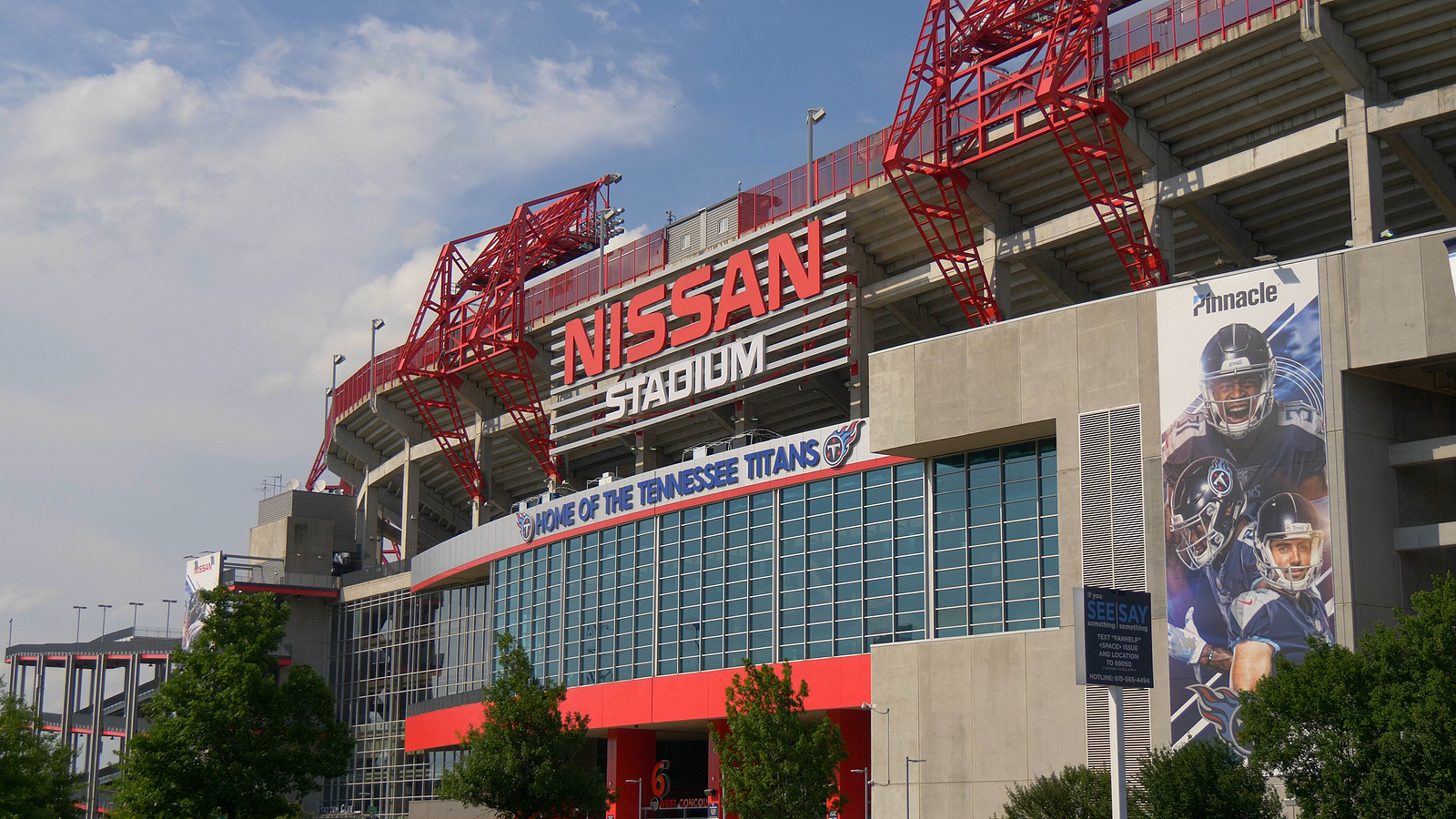 Famous landmark in Nashville - the Nissan Stadium - NASHVILLE, USA - JUNE 17, 2019
